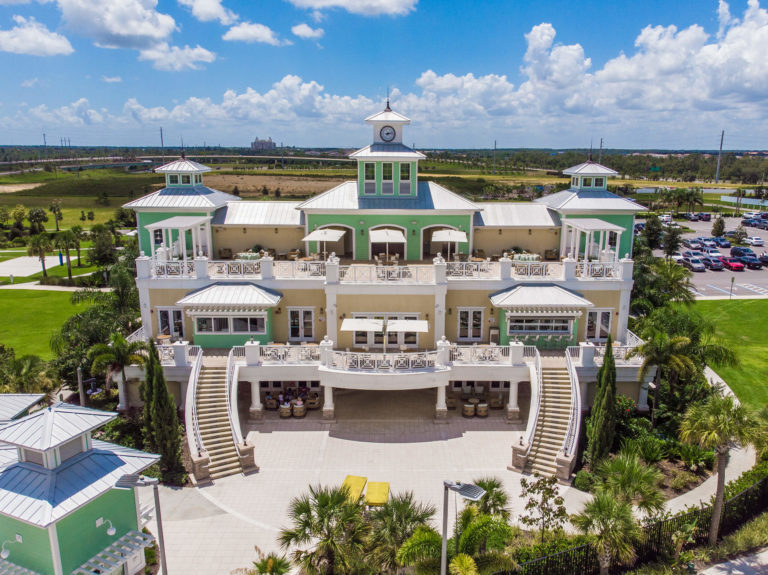 Aerial view of the Encore Resort Clubhouse.