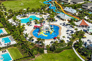 Aerial view of the Encore Water Park.