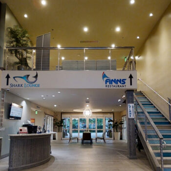 Inside the entrance of the Encore Clubhouse.