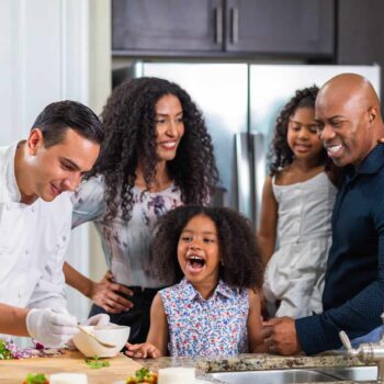 Encore Resort Chef Experience: Expert chef preparing a meal in a family’s private vacation home