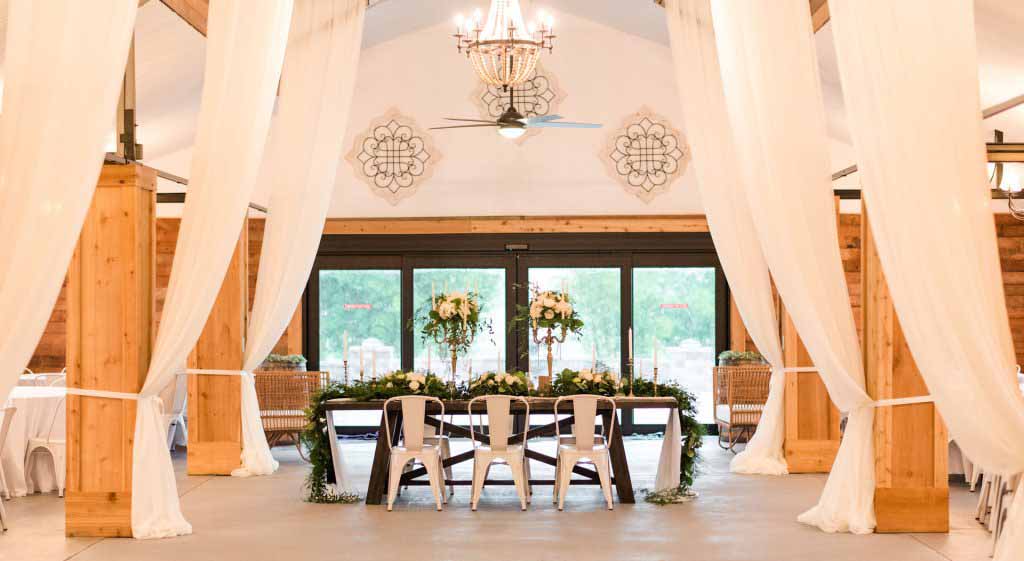 Rustic, modern wedding reception