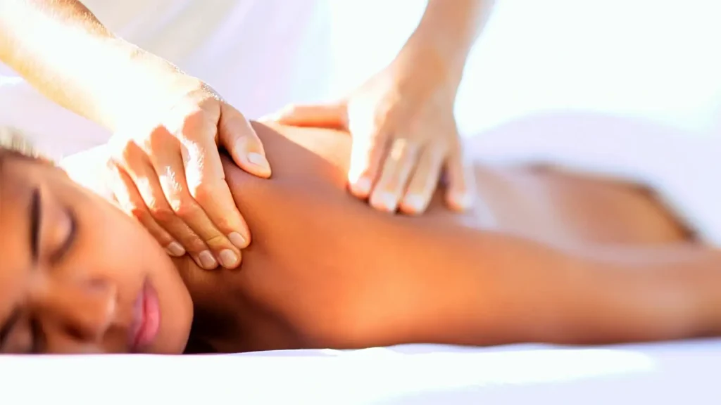 Woman receiving a massage